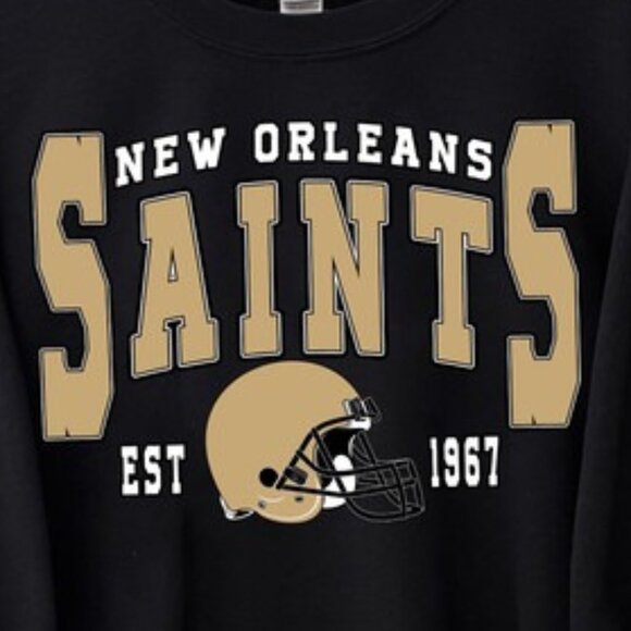 New Orleans Saints Football NFL Retro Throwback Team Logo Fan Gear Sweatshirt - Picture 2 of 5
